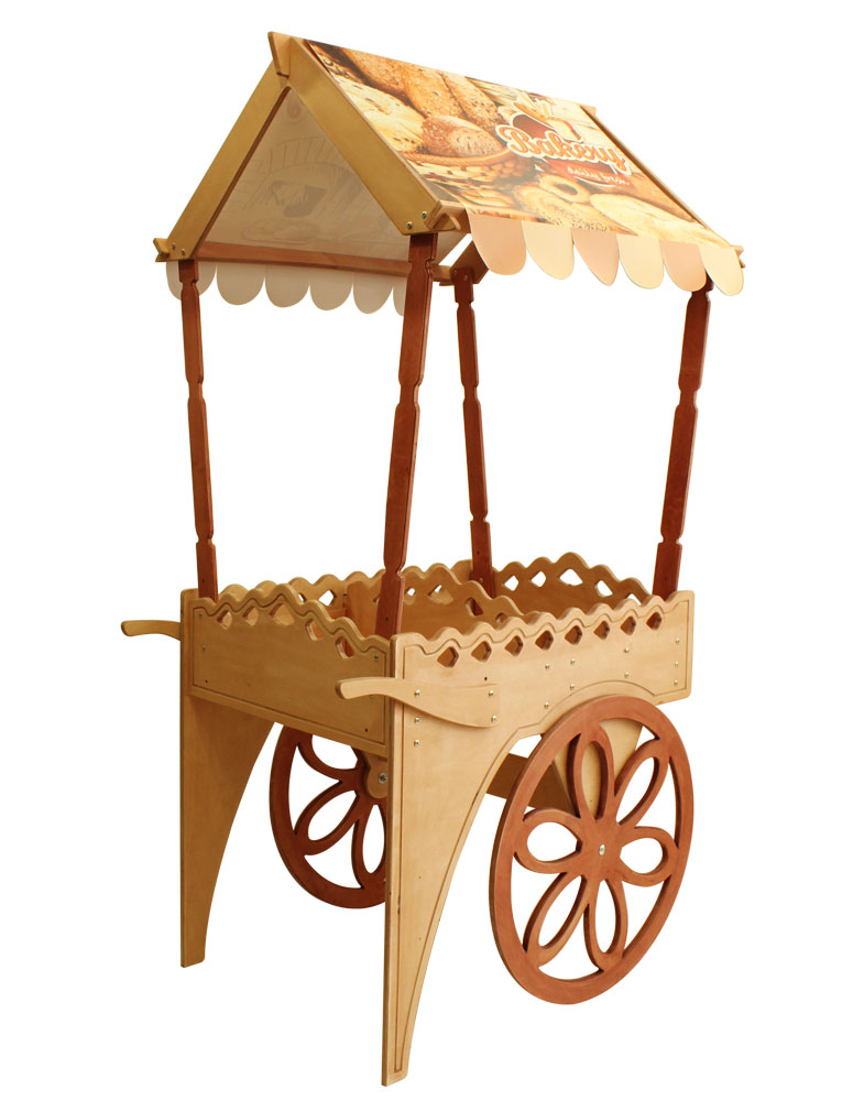 Wooden Display Carts