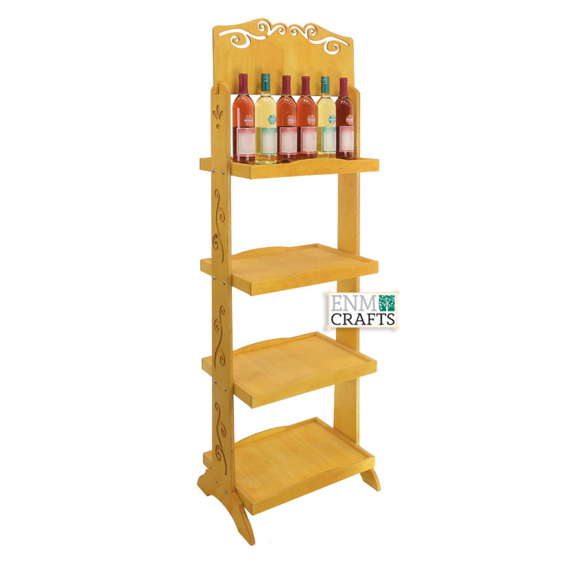 4 Tier Retail Floor Display Rack, Collapsible Shelving Unit