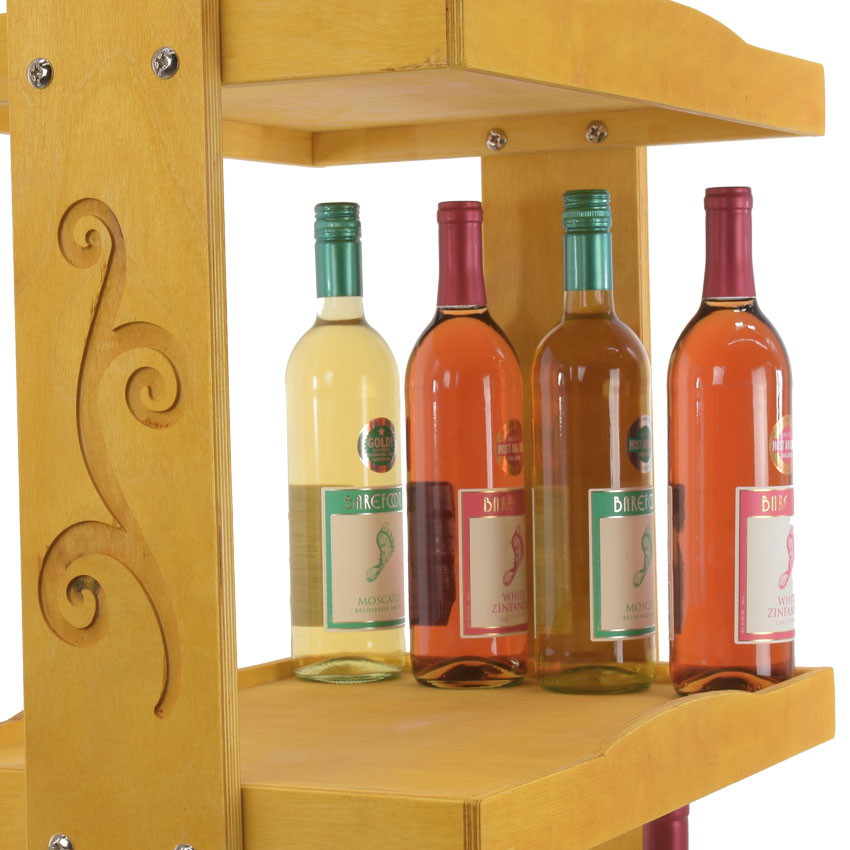 4 Tier Retail Floor Display Rack, Collapsible Shelving Unit