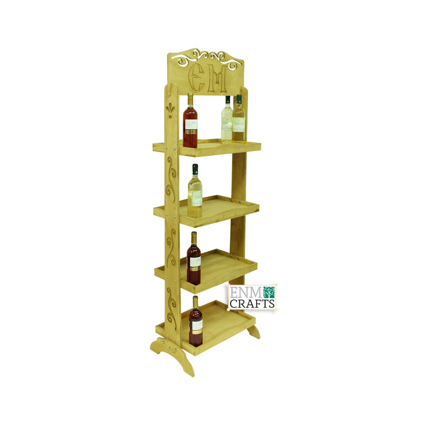 4 Tier Retail Floor Display Rack, Collapsible Shelving Unit