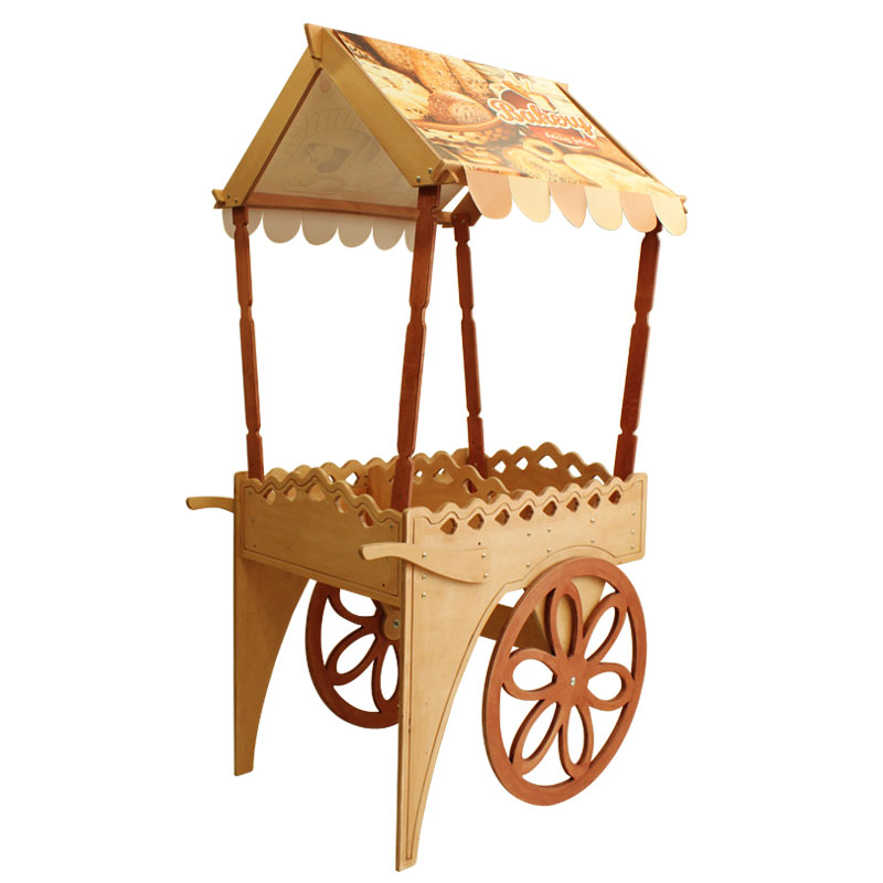 Wooden Mobile Canopied Cart-541