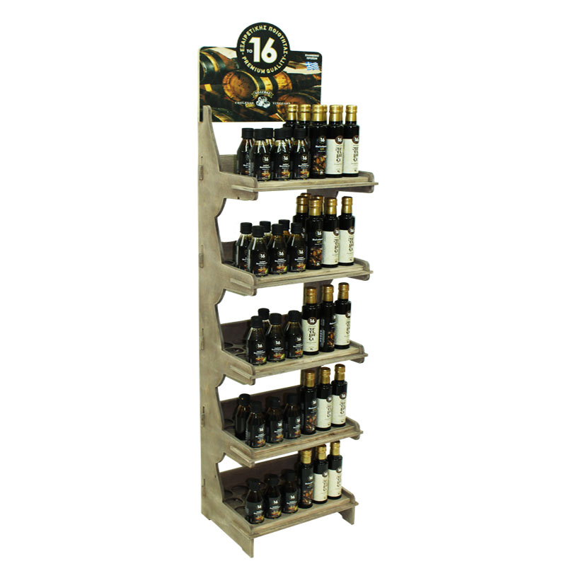 5 Tier Product Insert Wooden Display Rack - SKU: 591