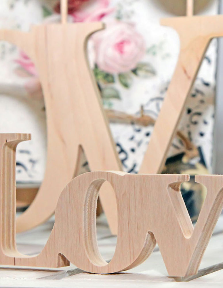 Birch Plywood Wooden Letters 3/4