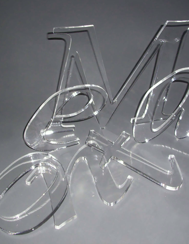 Clear Cast Acrylic Letters