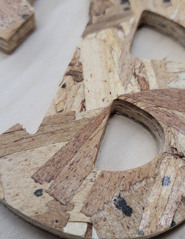 OSB Wooden Letters 7/16