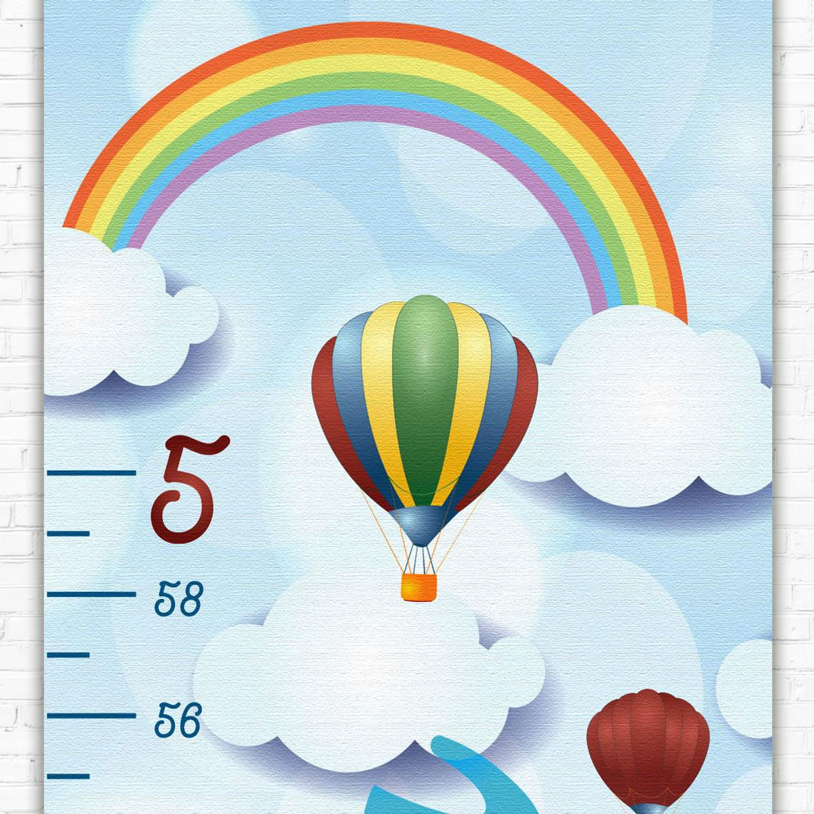 Meadow and Sky Design Growth Chart in Canvas