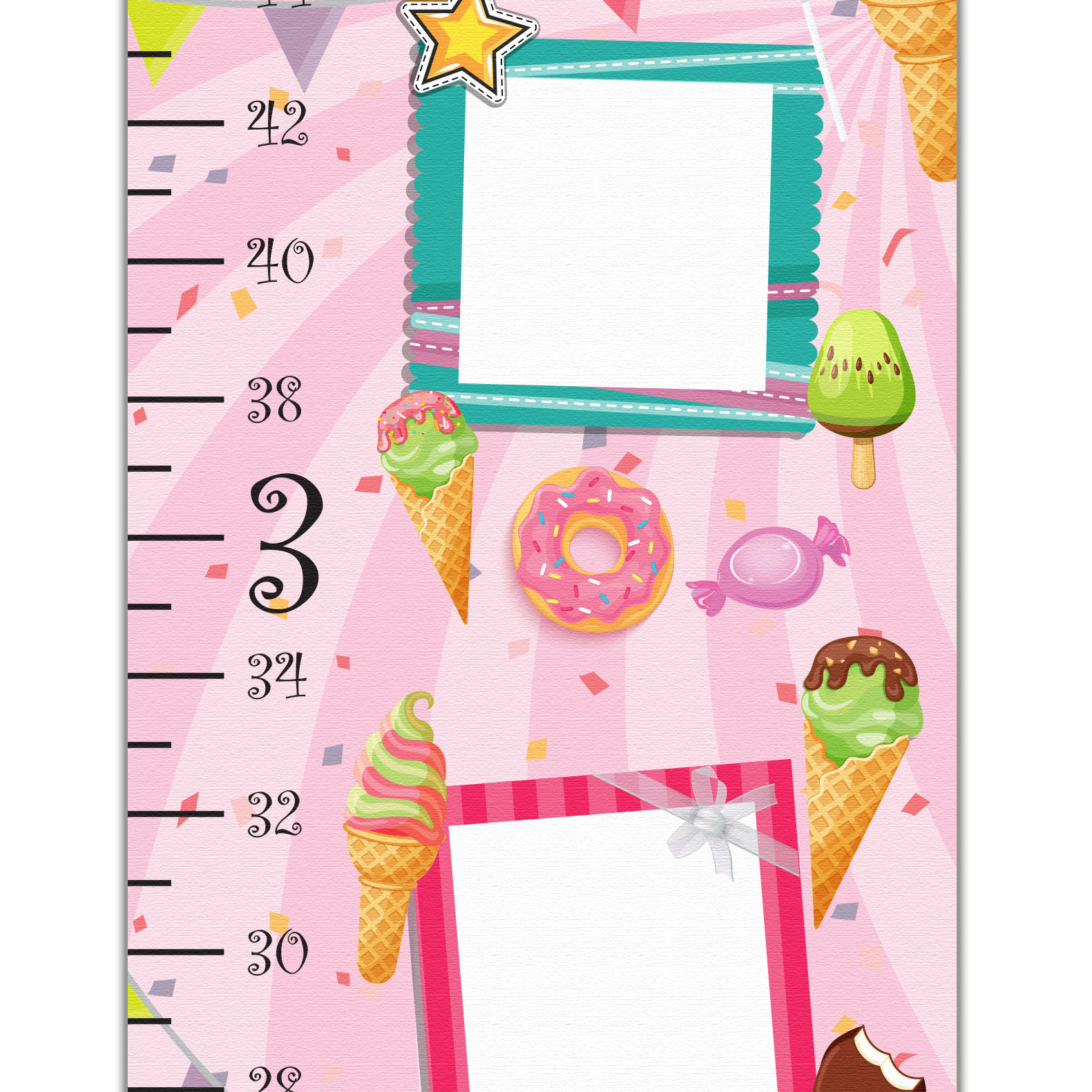 Sweets Growth Chart with Personalized Photos
