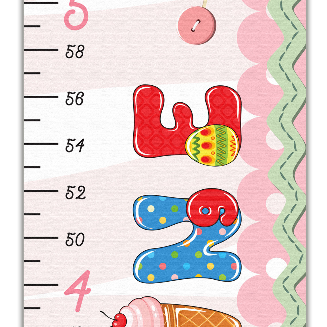 Creative Name Design Growth Chart in Canvas