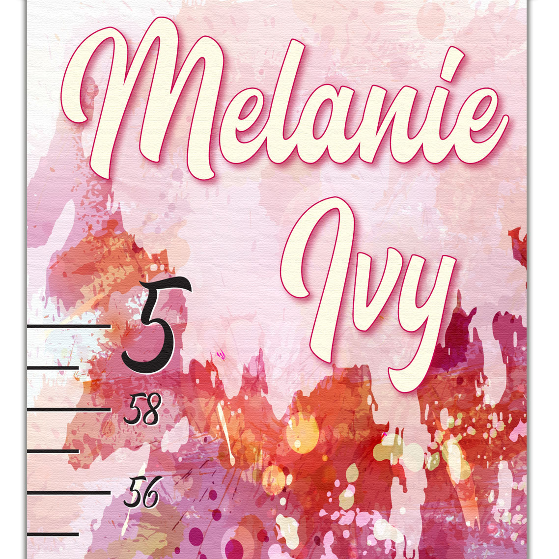 Tree and Swing Design Growth Chart in Canvas