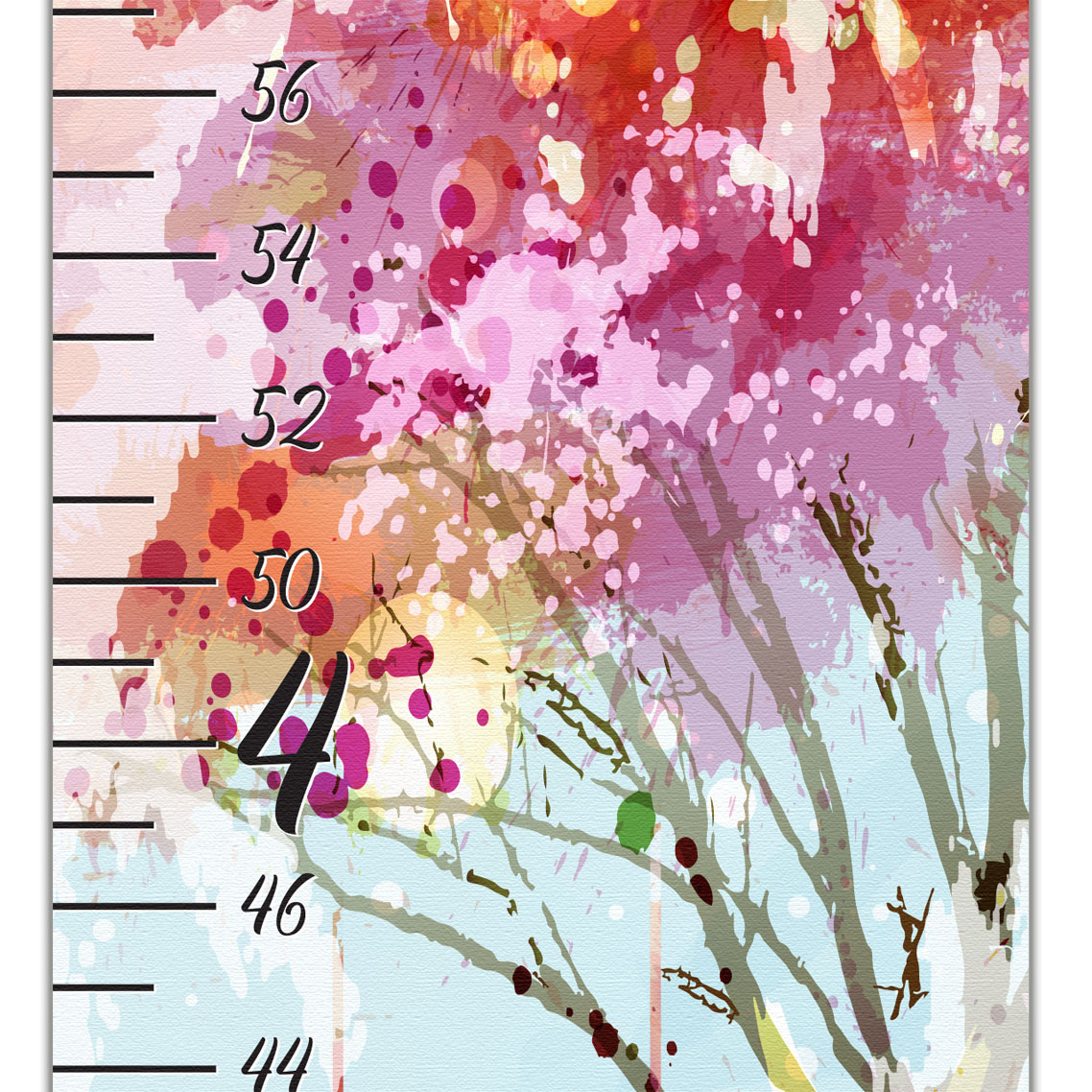 Tree and Swing Design Growth Chart in Canvas
