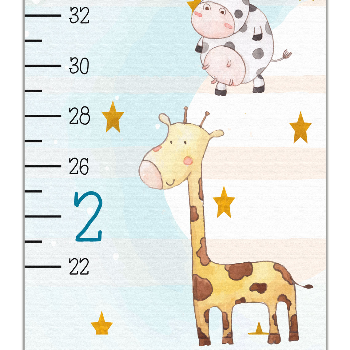 Personalized Animal Design Growth Chart