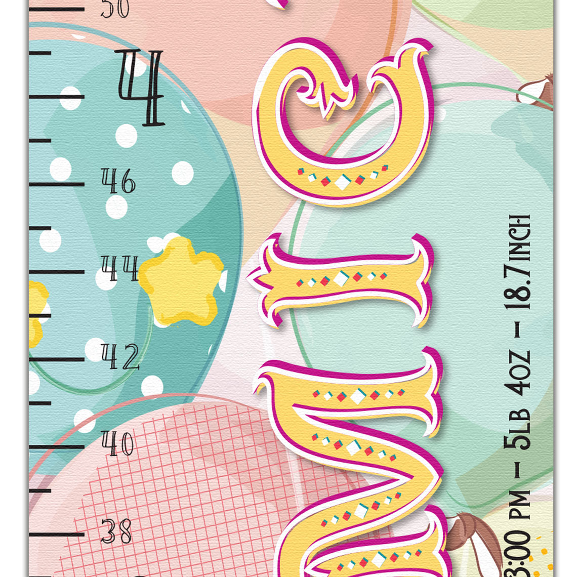Personalized Balloon Design Growth Chart
