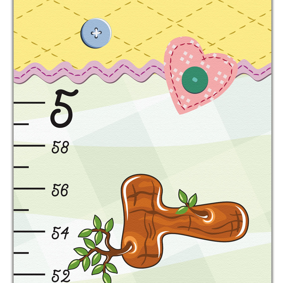 Original Letter Design Growth Chart in Canvas