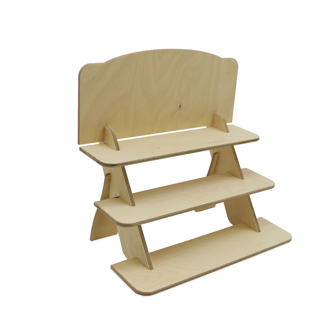 Counter Wooden Racks 3 Tier Scale Table top Wooden Rack, Booth