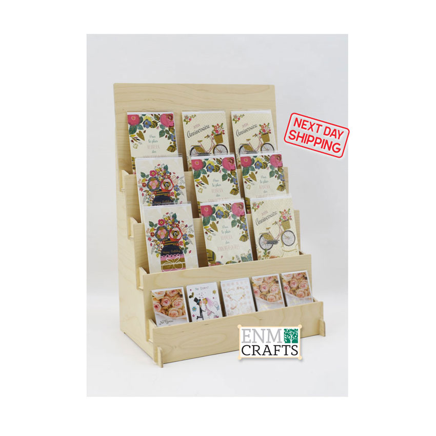 Greeting Card Display, CounterTop 4 Tier Rack for Craft Trade Shows - Next Day Shipping - SKU: 794 Triple