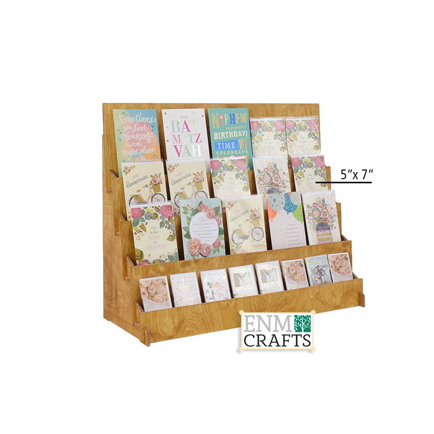 4 Tiered Greeting Card Display, 5 Cards across 5