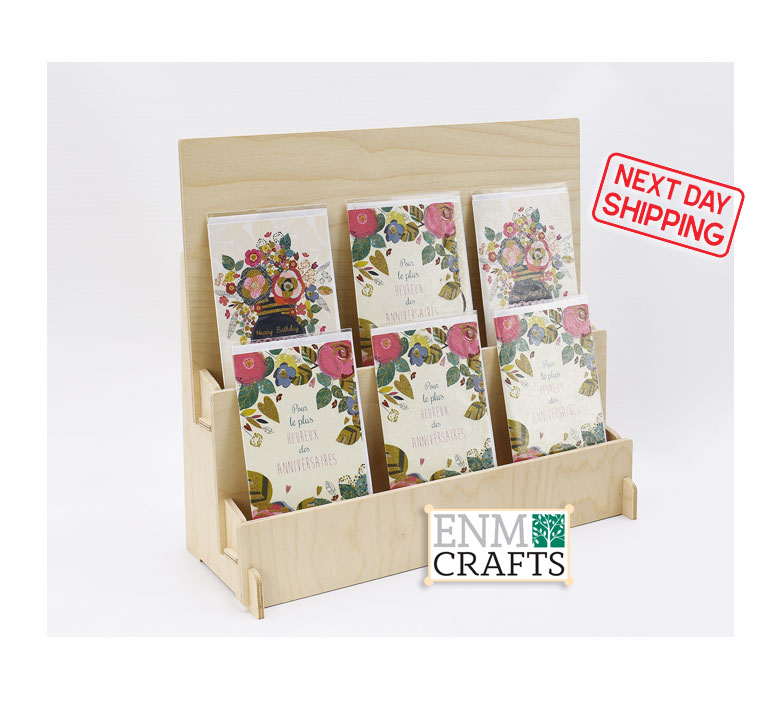 Greeting Card Display Stand, XL CounterTop 2 Tier Rack for Craft Trade Shows - SKU: 794 Low