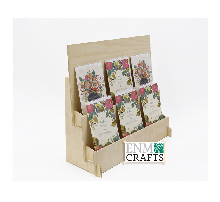 Greeting Card Display Stand, XL CounterTop 2 Tier Rack for Craft Trade Shows - SKU: 794 Low