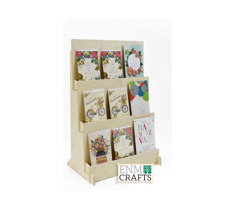 Greeting Card Display Stand, 3 Tiered XL CounterTop Rack - SKU: 804