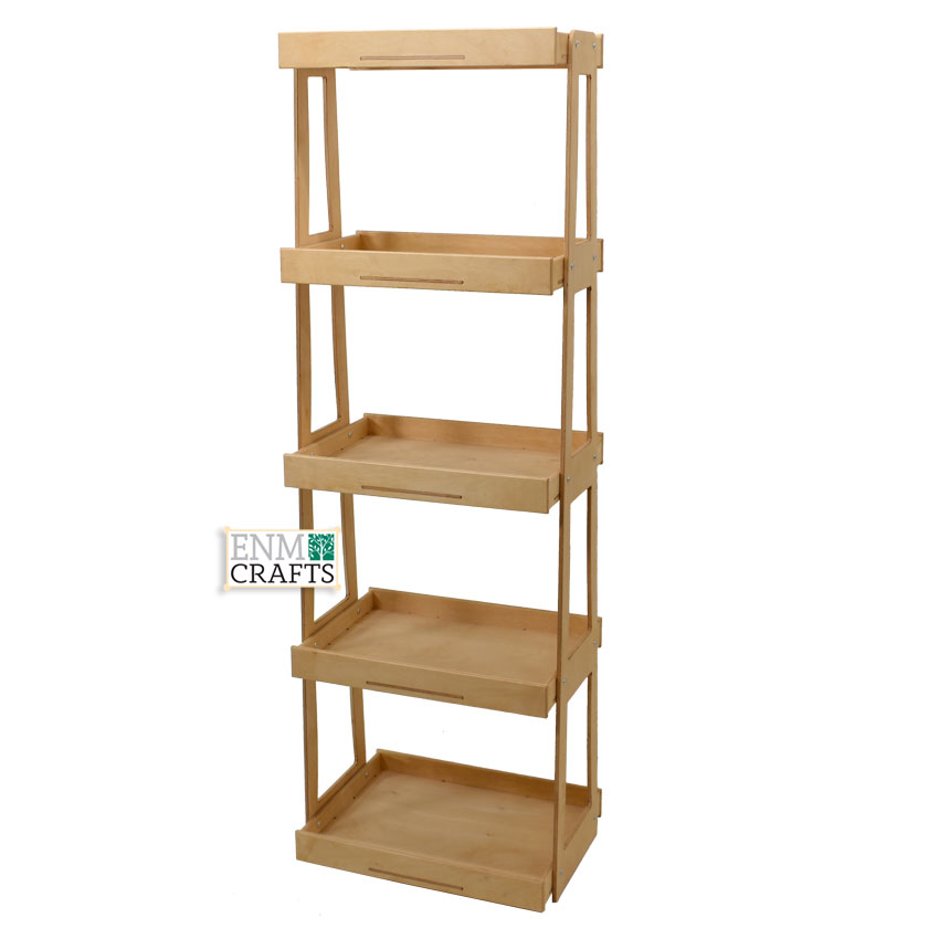 5 Tier Floor Display Rack, Retail Display Stand, Collapsible Shelving Unit, Free Shipping - SKU: 885