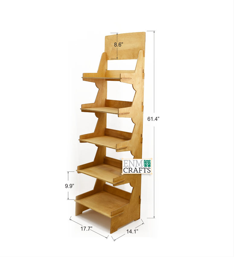 10 items, Retail Display Rack, 5 Tier Floor Display Rack, Collapsible Shelving Unit, Free Shipping