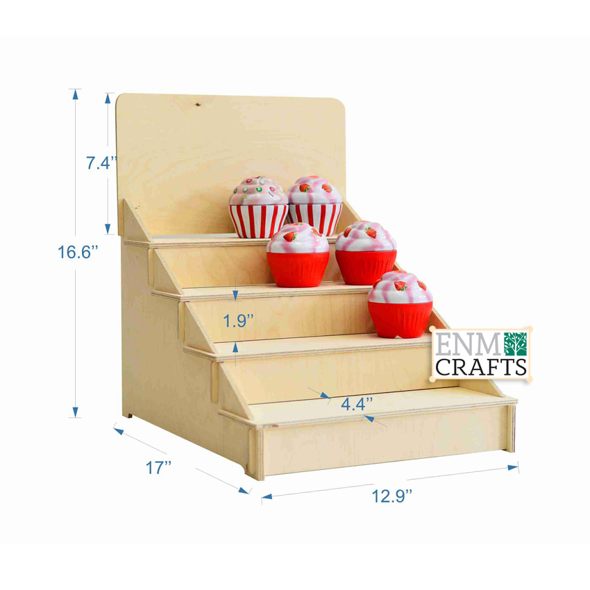 Craft Show Display 4-tier Wooden Countertop Rack, Product Display - SKU: 469