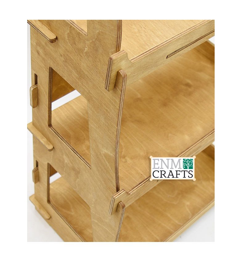 3-tier Wooden Display Rack, Wooden Countertop Rack, Product Display Stand - SKU: 831