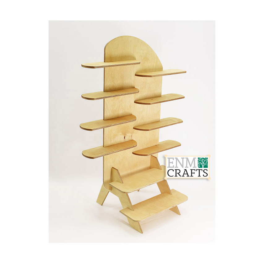 Retail Display Stand with 10-tier Wooden Countertop Rack, Product Display Rack - SKU: 817
