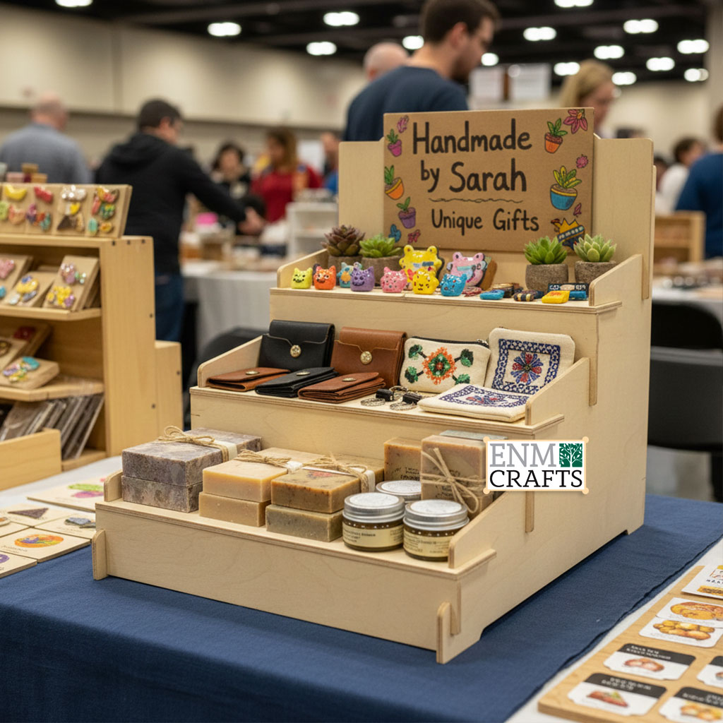 Vendor Display Stand, 3-tier Wooden Countertop Rack, Product Display Shelf - SKU: 796/3