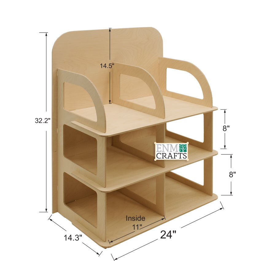 T-Shirt Wooden Display 3-tier, Wooden Table top Rack - SKU: 871B