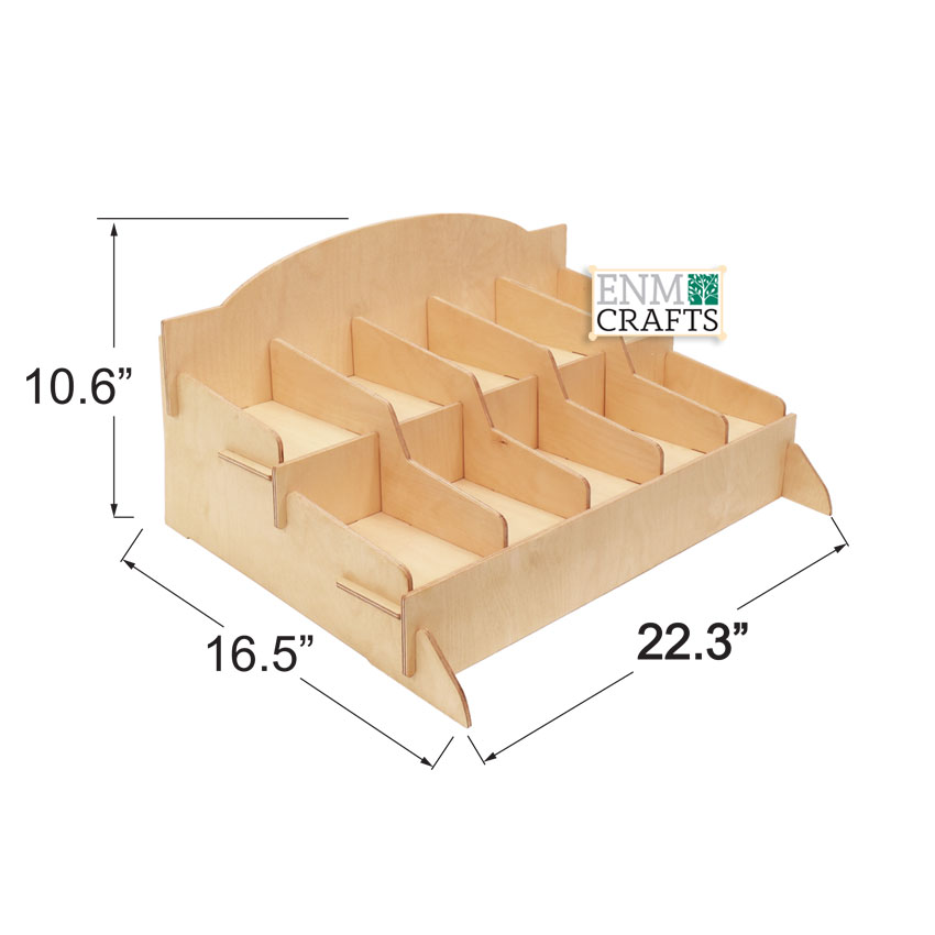 Soap Bin Collapsible Display, 2-tier Wooden Countertop Rack, Soap Bars Display - SKU: 879