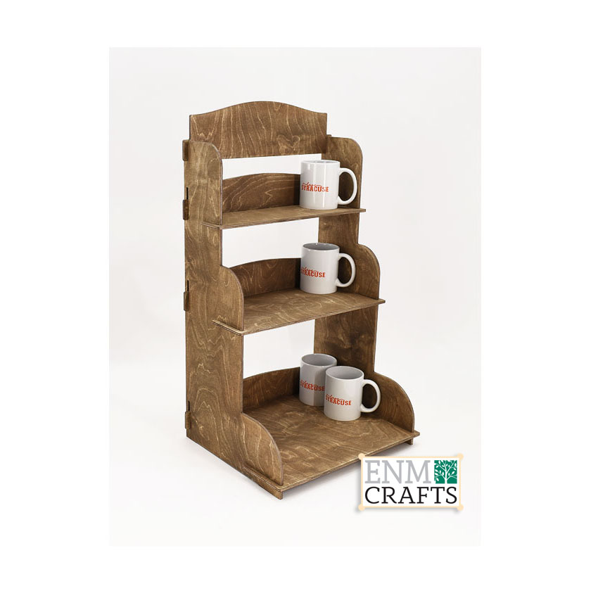 Craft Show Display Stand 3-tier Wooden Countertop Rack, Product Display Rack - SKU: 810