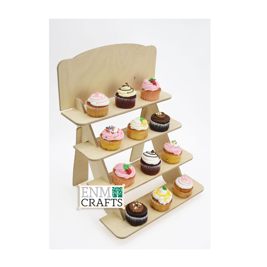 4 Tier Display Stand, Table top Wooden Rack, Booth Display, Farmers Market - SKU: 792/4