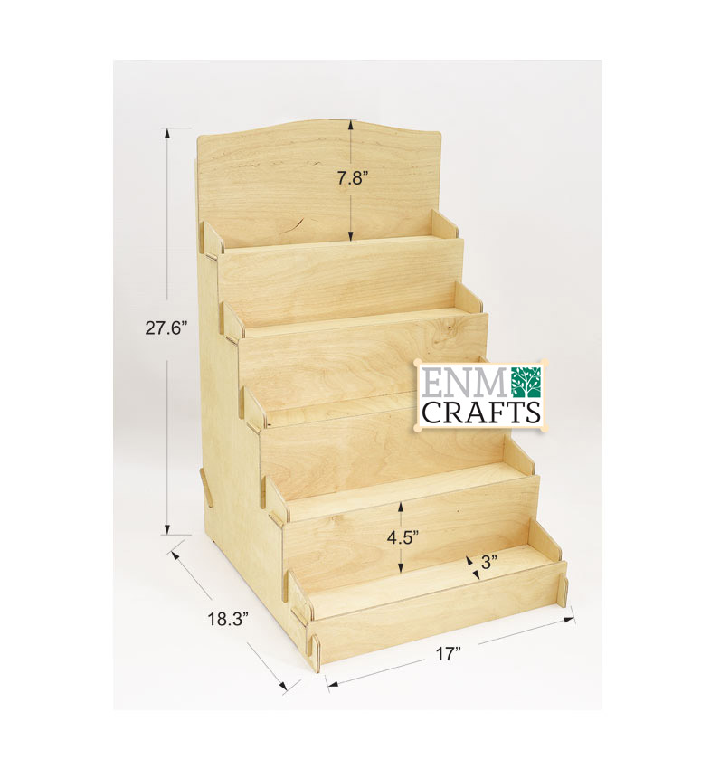 Craft Show Display Rack, 5-tier Wooden Countertop Rack, Product Display Stand - SKU: 795/5