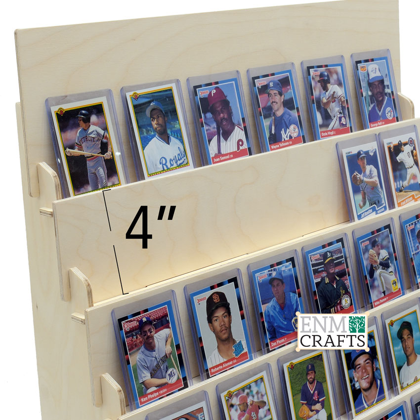 Baseball Cards Display, 6 Tier, 22 inch outside, for 4 inch height cards - SKU: 830/BASE