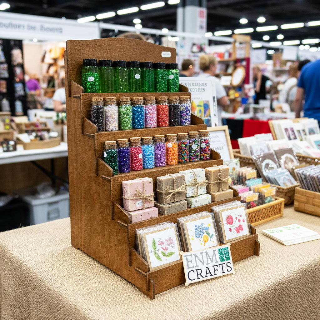 Greeting Card Display, Counter Top 5 Tier Rack for Craft Trade Shows - SKU: 795/5