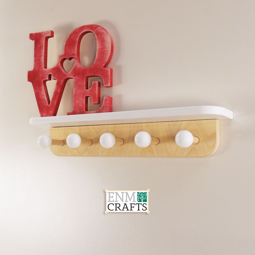 Nursery Wall Hanger with Shelf