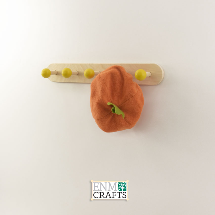 Nursery Clothes Rack, Wall Coat Hooks, Wooden Peg Rack