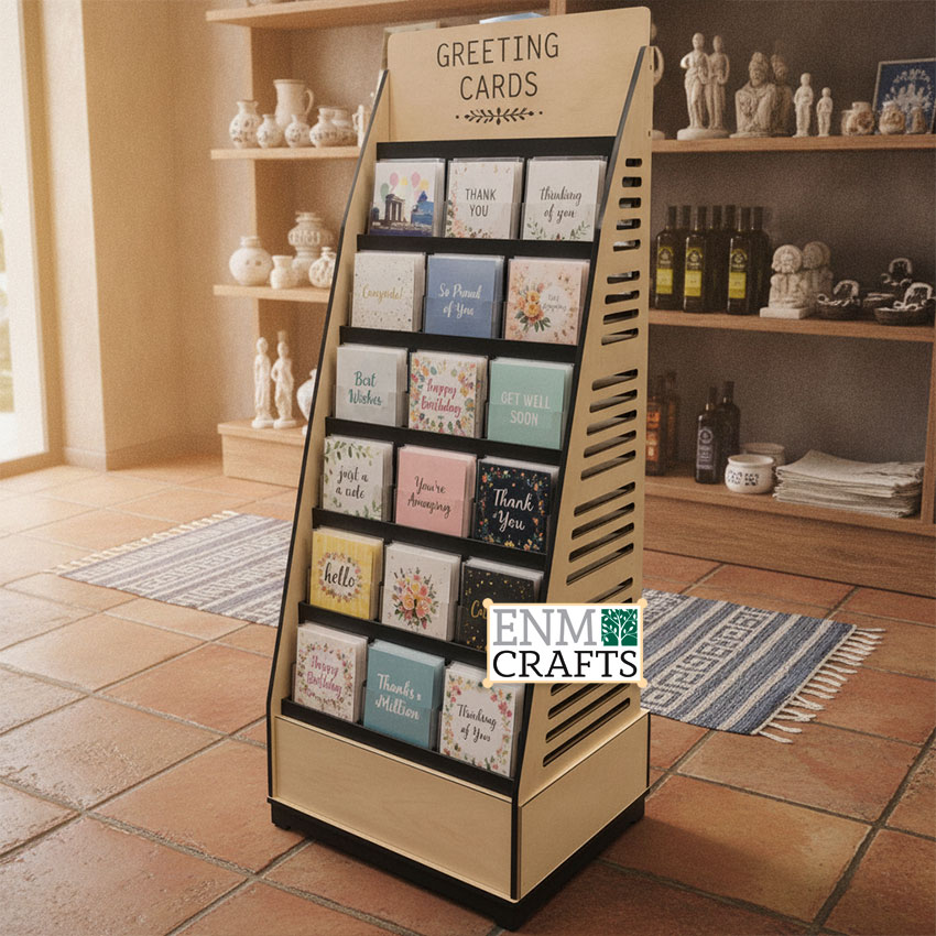 Modern Wooden Greeting Card Display Stand GR107