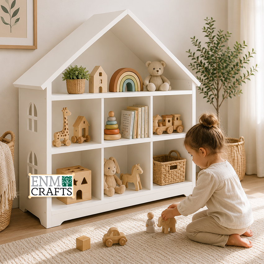  House-Shaped Montessori Storage Shelf 955