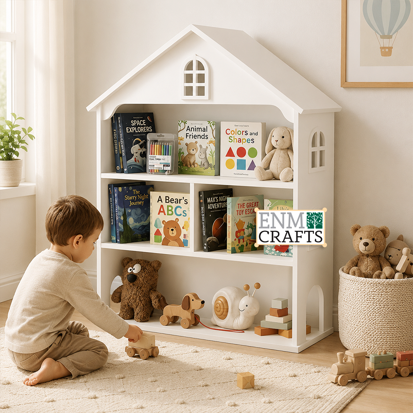 House-Shaped Montessori Storage Bookcase 956