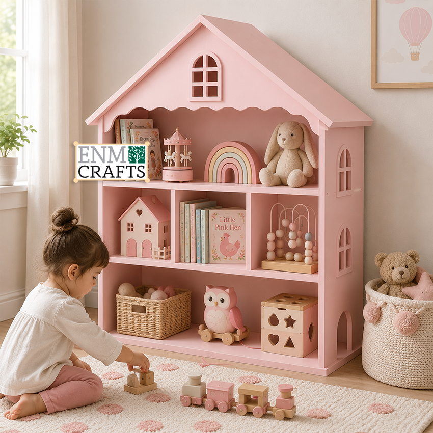 House-Shaped Montessori Storage Bookcase 956