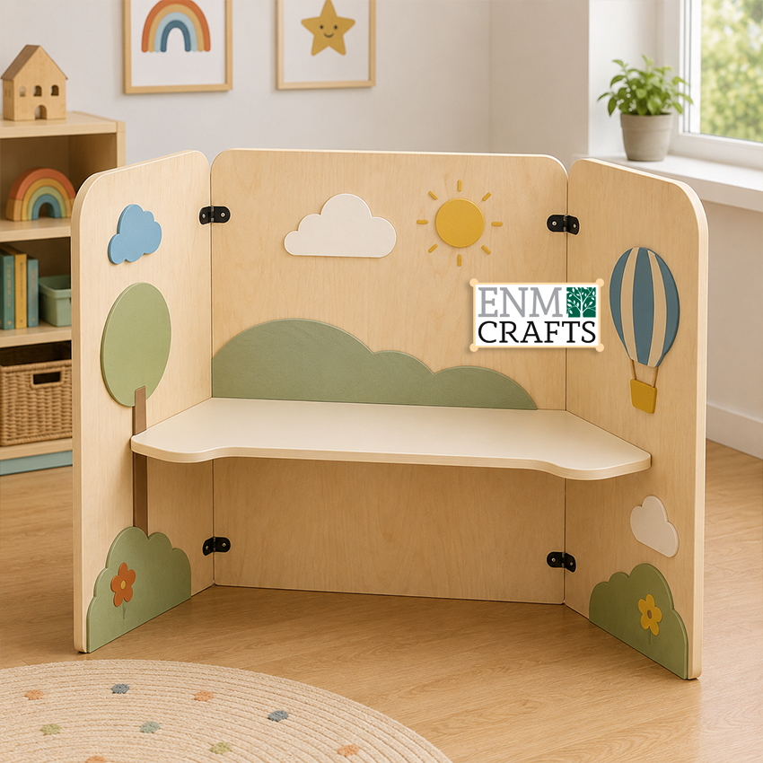Montessori Foldable Learning Station with Privacy Panels 9191