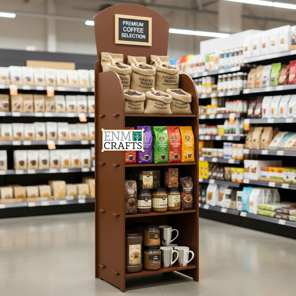 4 Shelves Wooden Rack-Flat Pack - SKU: 403