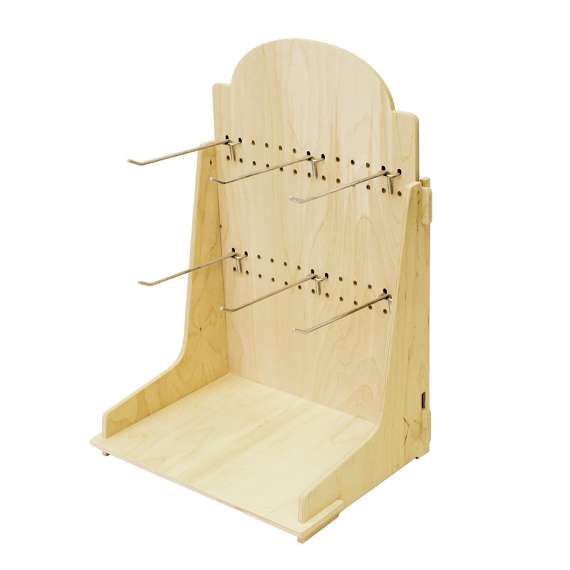 Wooden Tabletop Display Stand with Hooks 517